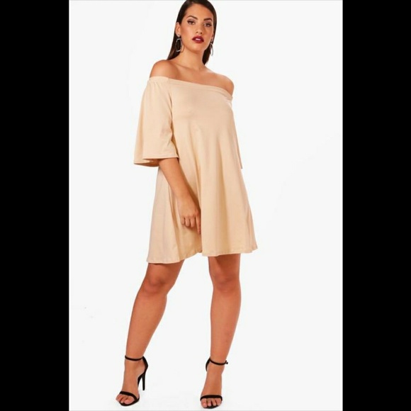 Boohoo Plus Dresses & Skirts - Boohoo Plus Maya Off The Shoulder Swing Dress 20